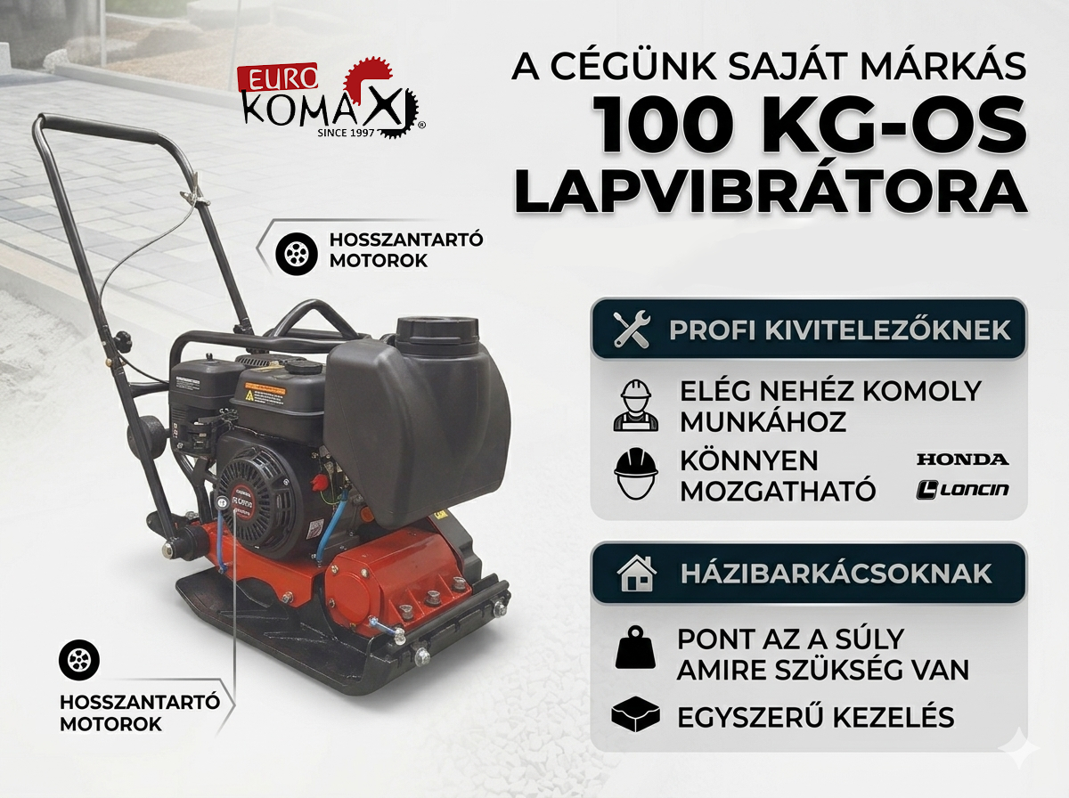 Megérkezett a 100 kilós mindenes: miért ez a lapvibrátor lesz a legjobb munkatársad?